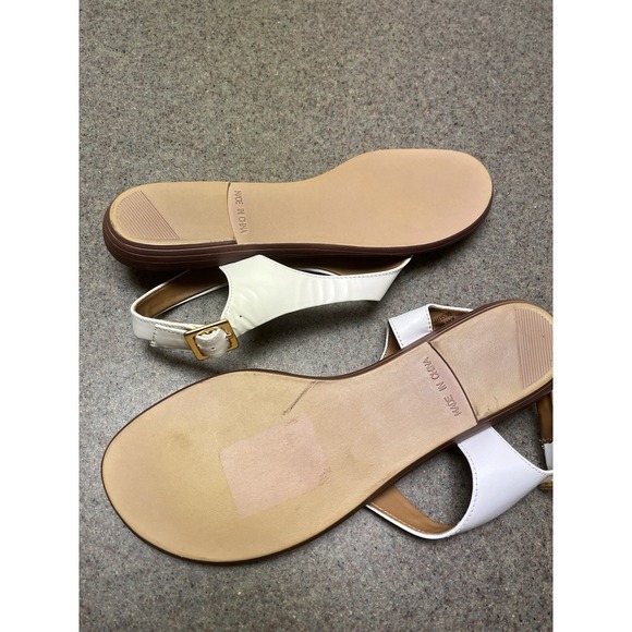 Brioso Ltd Thong Bright White Sandals - Size 6 - Picture 8 of 8